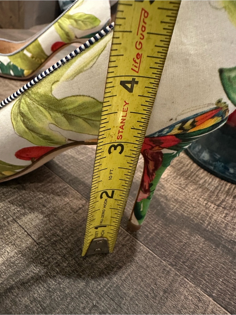J. Crew Green and White Floral Pointed-Toe Pumps - Picture 11 of 12